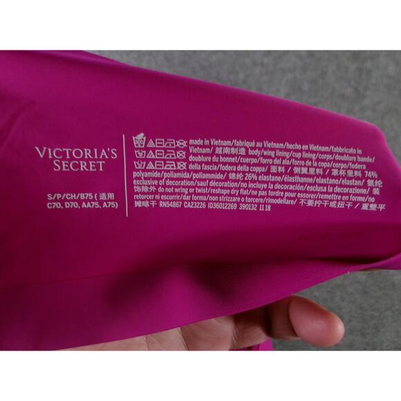 Victorias Secret Sports Bra Womens Small Pink Scoop Neck Active Minimalist - Picture 4 of 8